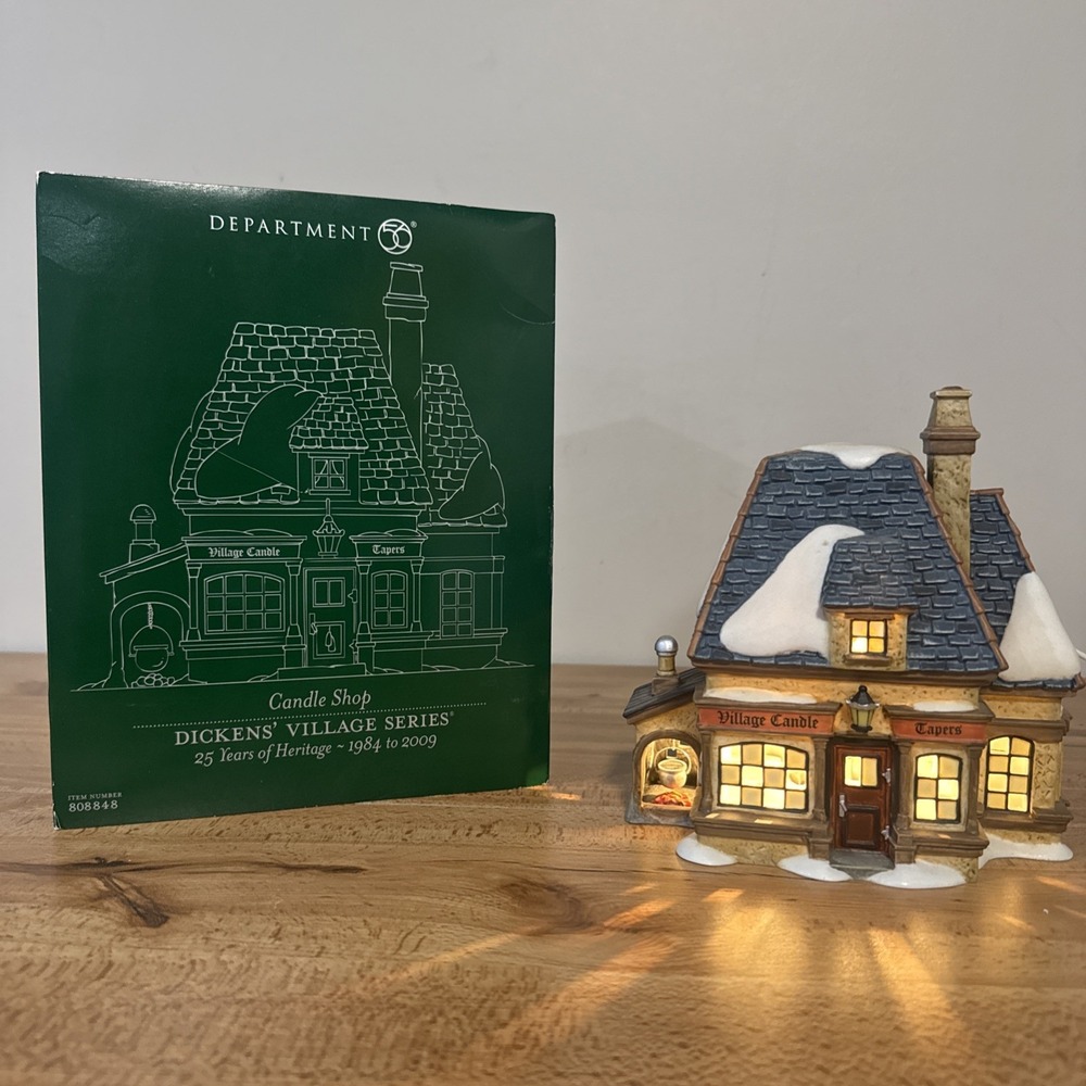 Dept. 56 -Dickens' Village Series - Village Candle Shop Building - Boxed Lighted